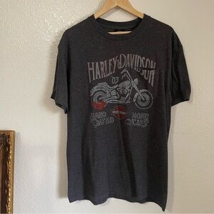 Harley Davidson Motorcycles Maui Hawaii Short Sleeve Grey Pocket T-Shirt Size L
